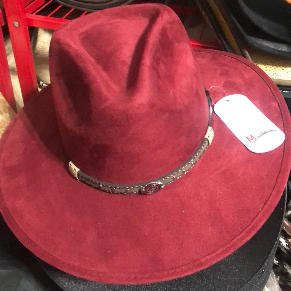 Burgundy hat